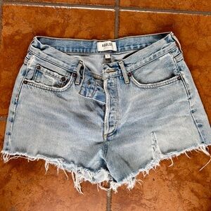 AGOLDE Women's Light Blue Denim Shorts